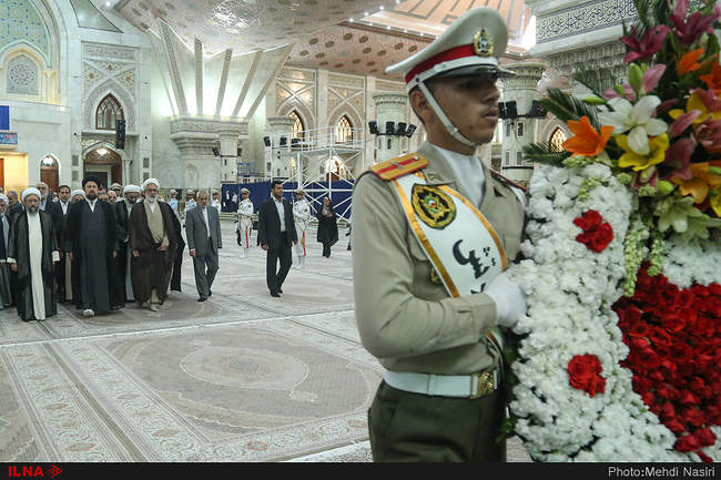 تجدید میثاق رییس قوه قضاییه و مسئولان عالی قضایی با آرمان‌های امام ر