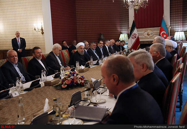 دیدار حسن روحانی با الهام علی اف رئیس جمهور آذربایجان