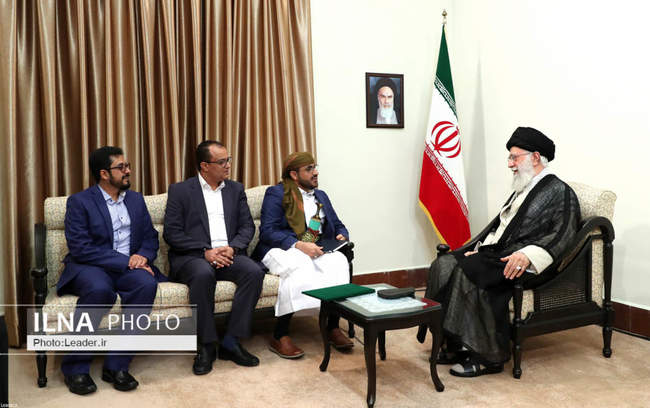 دیدار سخنگوی جنبش انصارالله یمن و هیئت همراه با رهبر معظم انقلاب