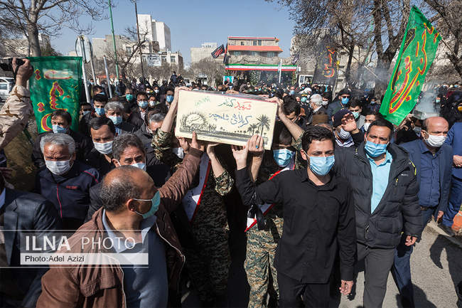 تشییع پیکر مطهر ۵ شهید گمنام در استان مرکزی