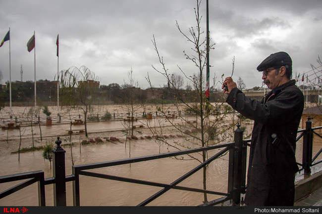 بارش شدید باران و جاری شدن سیلاب در مازندران