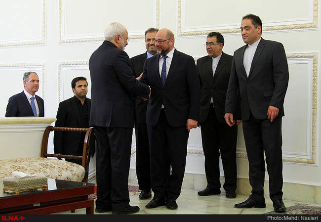 دیدار محمدجواد ظریف وزیر امور خارجه کشورمان با مارتین شولتز رییس پار