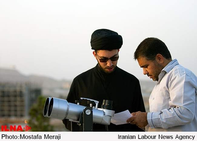 استهلال ماه شوال در روز سیم ماه رمضان در قم