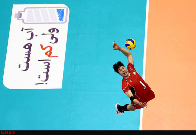 دیدار تیم های ملی والیبال ایران و ژاپن