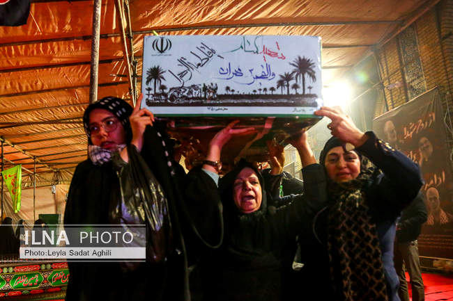 آیین وداع با پیکرهای مطهر ۱۰۰ شهید گمنام درتهران